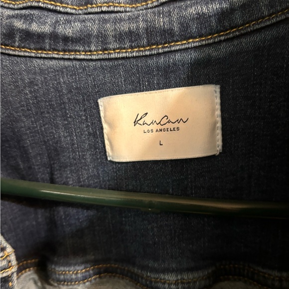KanCan Dark Blue Distressed Jean Jacket - Picture 2 of 5